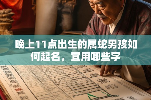 晚上11点出生的属蛇男孩如何起名，宜用哪些字