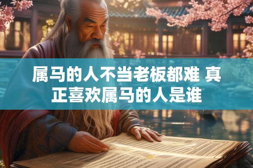 属马的人不当老板都难 真正喜欢属马的人是谁