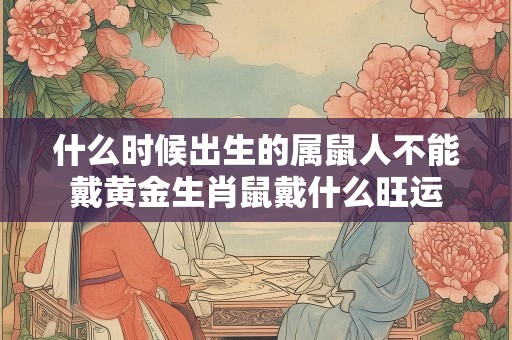 什么时候出生的属鼠人不能戴黄金生肖鼠戴什么旺运
