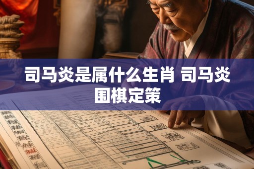司马炎是属什么生肖 司马炎围棋定策