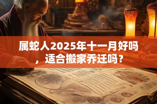 属蛇人2025年十一月好吗，适合搬家乔迁吗？