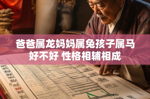 爸爸属龙妈妈属兔孩子属马好不好 性格相辅相成