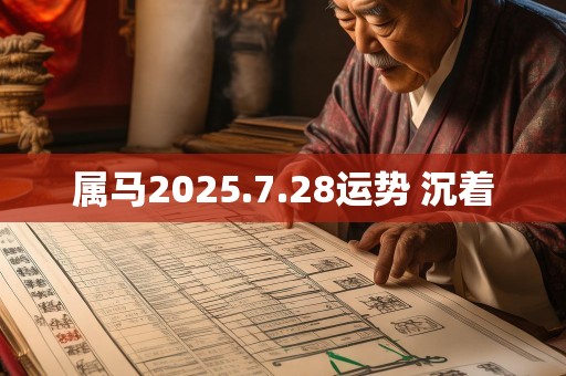 属马2025.7.28运势 沉着
