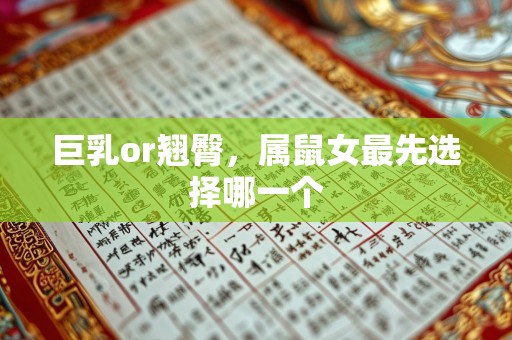 巨乳or翘臀，属鼠女最先选择哪一个