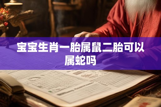 宝宝生肖一胎属鼠二胎可以属蛇吗