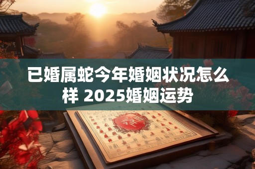 已婚属蛇今年婚姻状况怎么样 2025婚姻运势