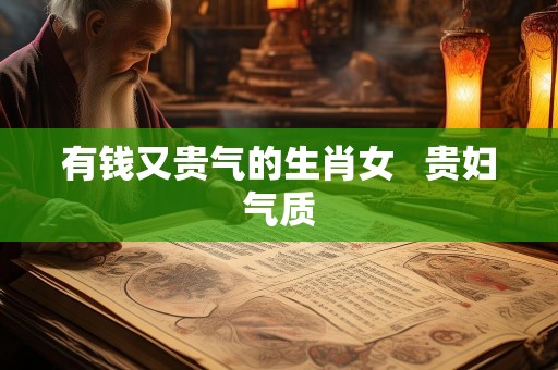 有钱又贵气的生肖女   贵妇气质