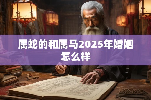 属蛇的和属马2025年婚姻怎么样