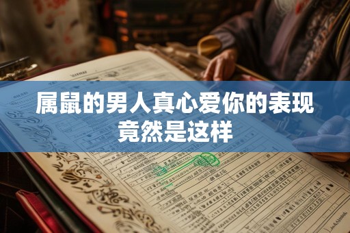 属鼠的男人真心爱你的表现竟然是这样
