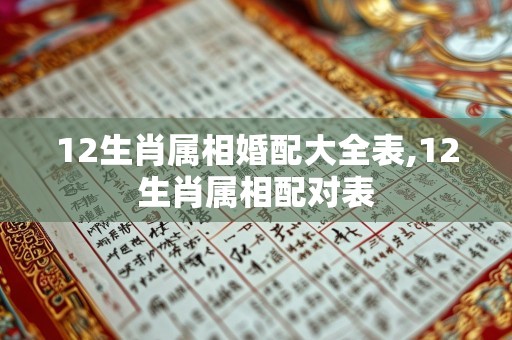 12生肖属相婚配大全表,12生肖属相配对表
