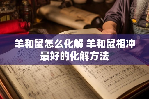 羊和鼠怎么化解 羊和鼠相冲最好的化解方法