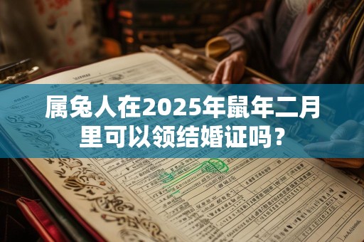 属兔人在2025年鼠年二月里可以领结婚证吗？