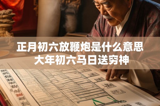 正月初六放鞭炮是什么意思 大年初六马日送穷神