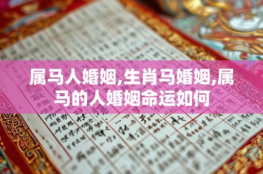 属马人婚姻,生肖马婚姻,属马的人婚姻命运如何