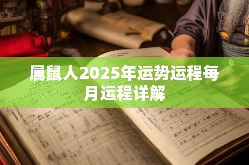属鼠人2025年运势运程每月运程详解