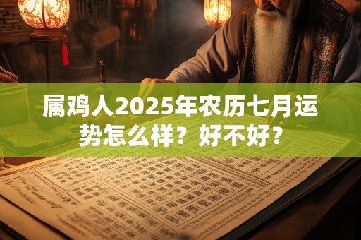 属鸡人2025年农历七月运势怎么样？好不好？