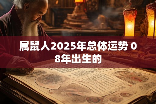 属鼠人2025年总体运势 08年出生的