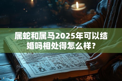 属蛇和属马2025年可以结婚吗相处得怎么样？