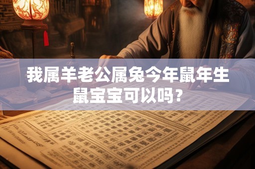 我属羊老公属兔今年鼠年生鼠宝宝可以吗？