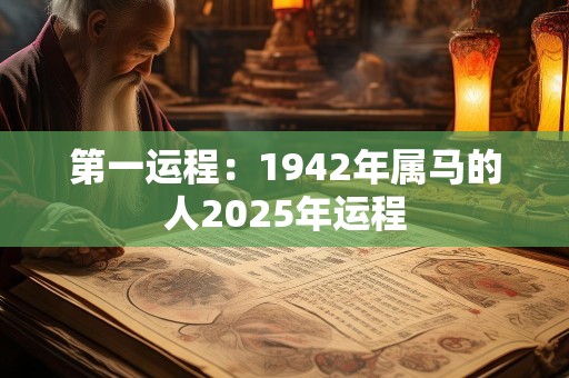 第一运程：1942年属马的人2025年运程