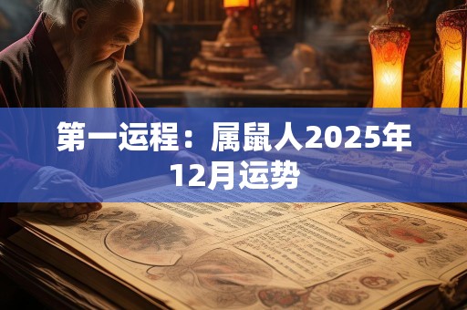 第一运程：属鼠人2025年12月运势