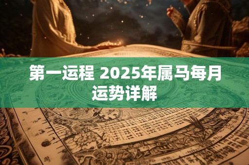 第一运程 2025年属马每月运势详解