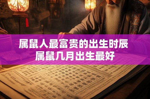 属鼠人最富贵的出生时辰 属鼠几月出生最好