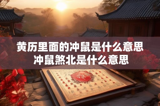 黄历里面的冲鼠是什么意思 冲鼠煞北是什么意思