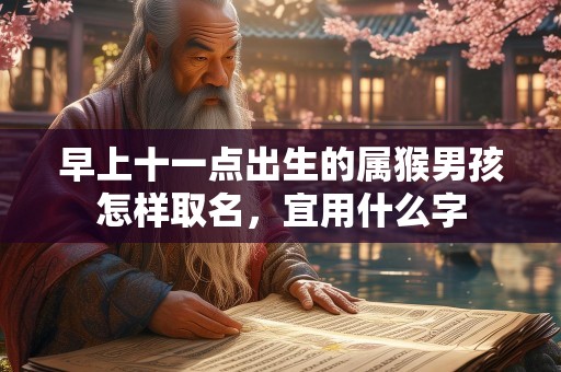 早上十一点出生的属猴男孩怎样取名，宜用什么字