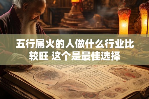 五行属火的人做什么行业比较旺 这个是最佳选择