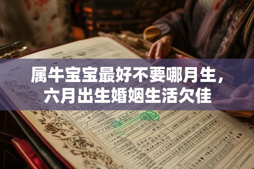属牛宝宝最好不要哪月生，六月出生婚姻生活欠佳