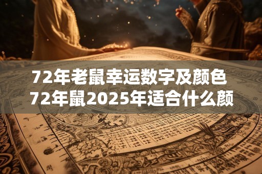 72年老鼠幸运数字及颜色 72年鼠2025年适合什么颜色