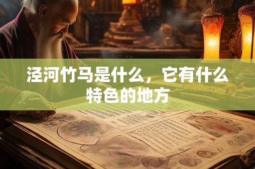 泾河竹马是什么，它有什么特色的地方