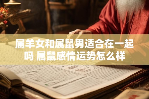 属羊女和属鼠男适合在一起吗 属鼠感情运势怎么样