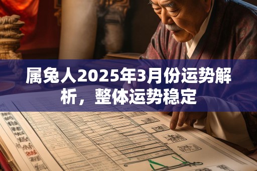 属兔人2025年3月份运势解析，整体运势稳定