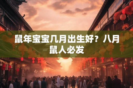 鼠年宝宝几月出生好？八月鼠人必发