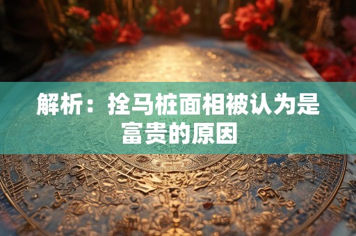 解析：拴马桩面相被认为是富贵的原因