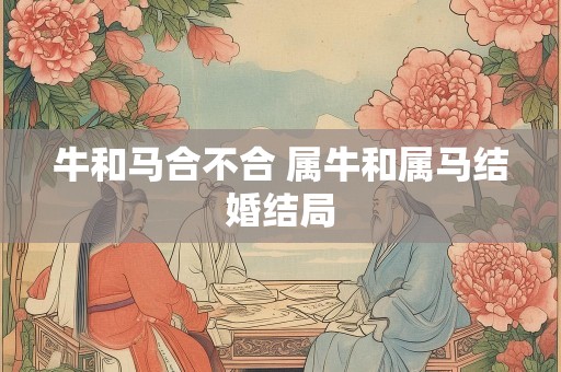 牛和马合不合 属牛和属马结婚结局