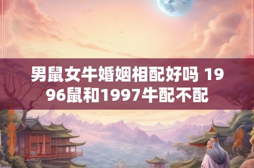 男鼠女牛婚姻相配好吗 1996鼠和1997牛配不配