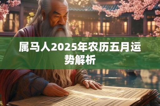 属马人2025年农历五月运势解析