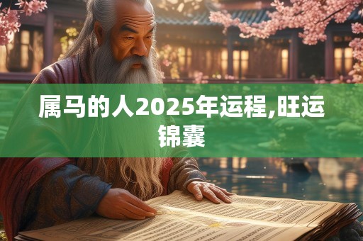 属马的人2025年运程,旺运锦囊