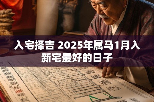 入宅择吉 2025年属马1月入新宅最好的日子