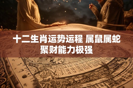 十二生肖运势运程 属鼠属蛇聚财能力极强