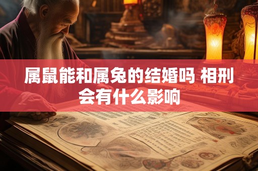 属鼠能和属兔的结婚吗 相刑会有什么影响
