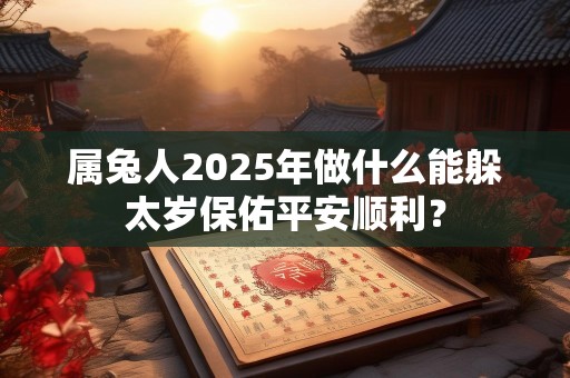 属兔人2025年做什么能躲太岁保佑平安顺利？