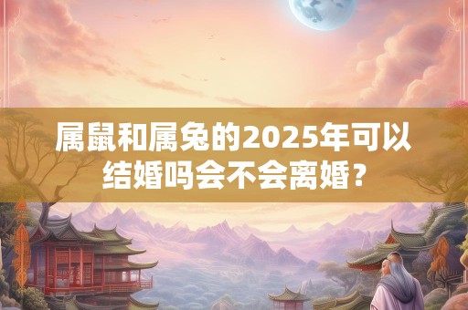 属鼠和属兔的2025年可以结婚吗会不会离婚？