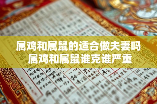 属鸡和属鼠的适合做夫妻吗 属鸡和属鼠谁克谁严重