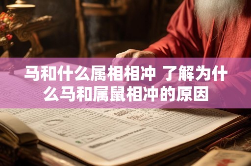 马和什么属相相冲 了解为什么马和属鼠相冲的原因