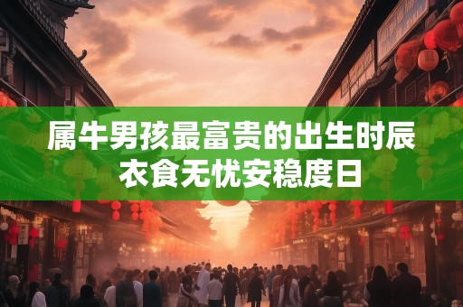 属牛男孩最富贵的出生时辰  衣食无忧安稳度日
