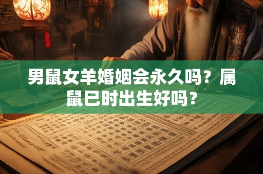 男鼠女羊婚姻会永久吗？属鼠巳时出生好吗？